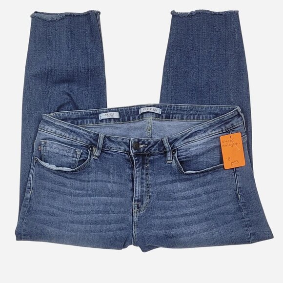 Vigoss High-Waisted Skinny Capri 18 | Plus Size Stretch Denim - Picture 1 of 5